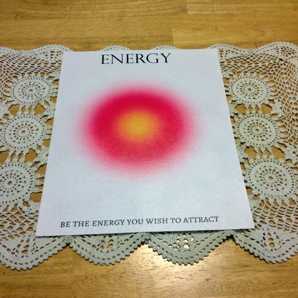 Positive Vibes aura prints on synthetic canvas feel fabric - Picture 7 of 9